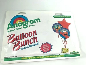 Vintage Anagram Balloon Bunch Elmo Ernie Bert Sesame Street Birthday Mylar/Foil - Picture 1 of 4