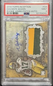 2014 Topps Inception DAVANTE ADAMS Rookie 🔥2 Color Patch Auto RPA #DA RC PSA 9 - Picture 1 of 5