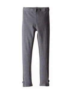 NWT KATE SPADE NEW YORK Sz 10Y GIRL'S JAMIE ANKLE BOW LEGGING HEATHER GREY $48 - Picture 1 of 2