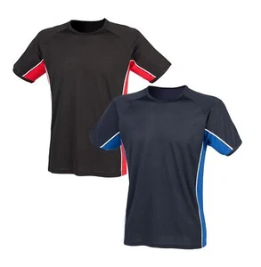 Finden and Hales Performance Panel Breathable Polyester Tee T-Shirt - Picture 1 of 3