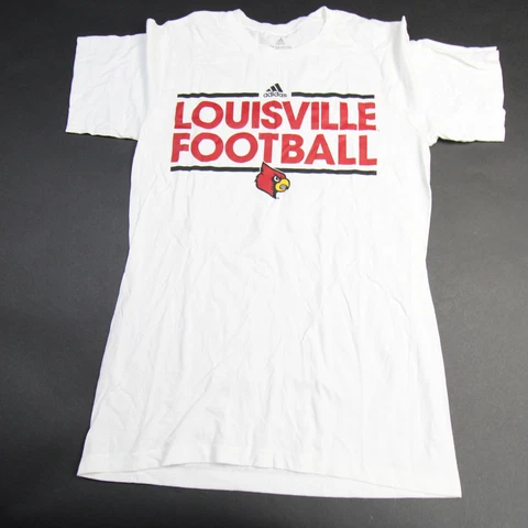 Louisville Cardinals adidas Go-To tee Short Sleeve Shirt Men's White New Cover