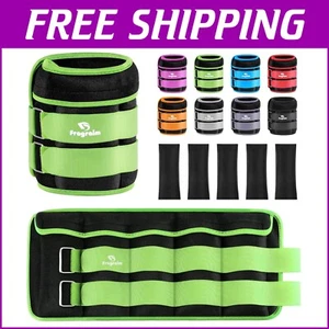 Adjustable 20 Lbs Pair Ankle Weights with Removable Sandbags for Gym Workouts - Picture 1 of 8