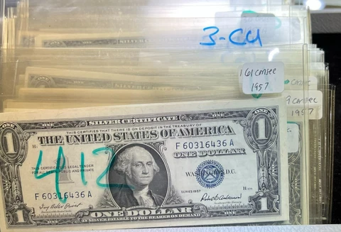HUGE CLEARANCE**(1) RANDOM UNC NOTE 1957-A-B SILVER CERTIFICATE UNCIRCULATED CU Cover