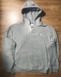 Santa Cruz Skateboardings Hoodie Sweatshirt Mens L Gray Embroidered Hand Logo - Picture 1 of 14