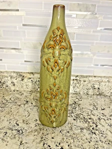 Vintage große Porzellan Vase grün schmal gemundet - Bild 1 von 5