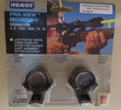 WEAVER PROVIEW SCOPE MOUNT REMINGTON  750 7400 7600 7615 WOODMASTER - Image 1 of 4