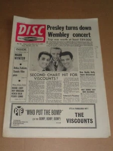 Disc - September 9 1961 Viscounts cover (Mark Wynter/Bruce Welch) - Picture 1 of 1
