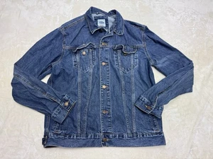 Gap Jacket Womens Medium Blue Jean Denim Coat Cotton Pockets Button Ladies - Picture 1 of 11