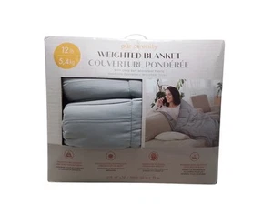 Pur Serenity WB-12MFBX-Grey 12lb Premium Weighted Blanket 48in X72in NEW - Picture 1 of 6
