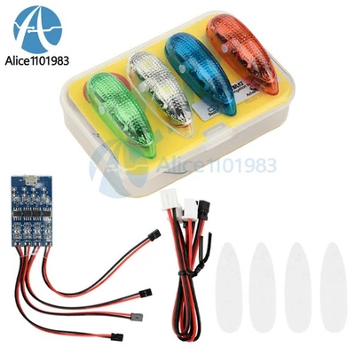 Wireless Navigation Light 1S Rechargeable 4 Modes LED Lights For RC Airplane FPV - Image 1 of 4