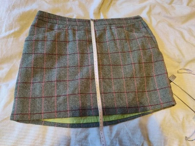 Gap Tweed Wool Tartan Fully Lined Mini Skirt Size 10 - Image 1 of 4