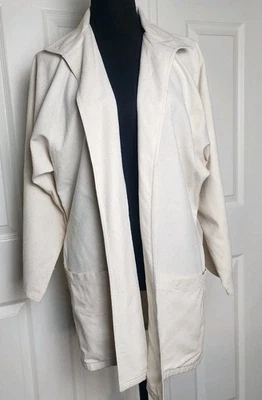 Cárdigan Vintage Naturelle George Georgiou Seda Cruda Crema XS Abrigo Lagenlook Foto 1 de 4