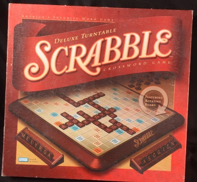 SCRABBLE 2001 Deluxe Turntable Base Board Game Milton Bradley Complete - Image 1 of 4