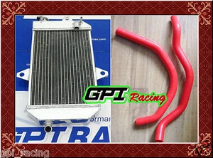 40mm aluminum radiator Yamaha banshee YFZ350 YFZ 350 87-07 + blue silicone hose - Picture 1 of 12