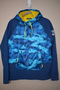 US Ski Team Women's Spyder Pullover Anorak Jacket Blue Camo Size Medium - Picture 1 of 5