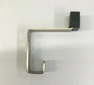 Fermaporta in gomma e gancio appendiabiti/cappello finitura acciaio inox satinato NUOVO - Foto 1 di 4