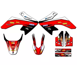 2004-2012 CRF 50 VELOCITY Red Senge Graphics Kit Compatible with Honda - Foto 1 di 4
