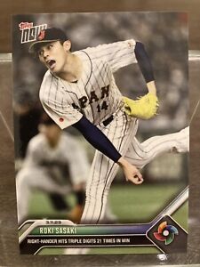 2023 Topps Now Roki Sasaki World Baseball Classic #WBC-19 Hits Triple Digits