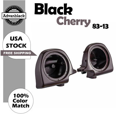 Caja de altavoces Black Cherry de 6,5" para carenado inferior ventilado Harley Touring 83-13 Foto 1 de 4