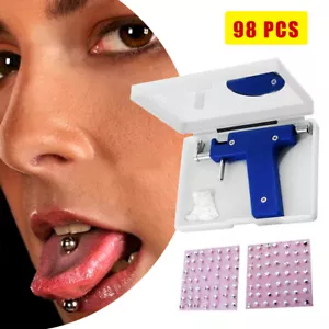 Ohrlochpistole Piercing Gun Stechen Ohrloch Pistole Ohrstecker Ohrring Set - Bild 1 von 9
