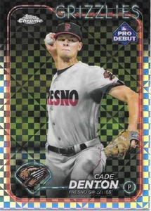 2024 Topps Chrome Pro DeBut CADE DENTON X-Fractors -FRESNO GRIZZLIES- - Imagen 1 de 1