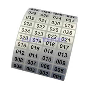 001-1000 PEGATINAS NUMERADAS SECUENCIALES 0.78"*0.39" ETIQUETAS CONSECUTIVAS - Imagen 1 de 3