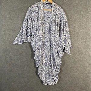 Sportsgirl Top Womens One Size Blue Over Shirt Kimono Office Career City 5Y - Picture 1 of 9