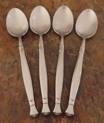 Oneida Act 1 One Cube Set of 4 Teaspoons Spoon Heirloom Stainless Flatware Lot B - Image 1 of 4