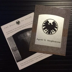 • SHIELD • WALL OF VALOR • REMEMBRANCE CARDS • MARVEL AVENGERS AGENTS • - Picture 1 of 7