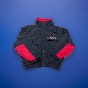 RARE Chicago Bulls Black Jacket STADIUM CLUB Chalk Line Size XL Basketball ๐ - Picture 1 of 10