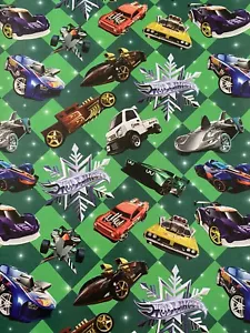 HOT WHEELS CARS Christmas Wrapping Paper 50 sq ft Hotwheels - Picture 1 of 10