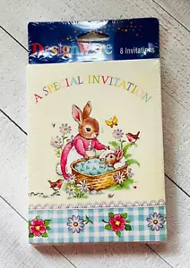 Vintage Peter Rabbit Invitations American Greetings 8 Pack NOS 4"x5" Birthday - Picture 1 of 2