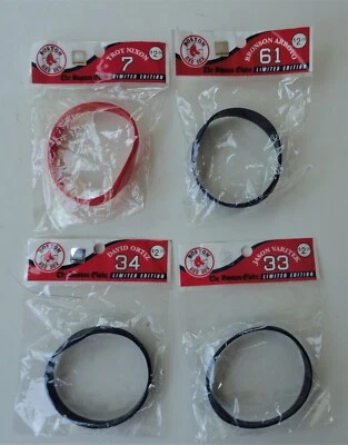 4 Nuevas Pulseras Forever Collectibles Medias Rojas de Boston Ortiz Varitek Nixon Foto 1 de 4
