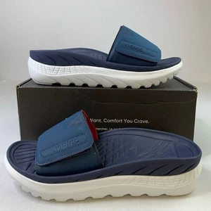 Vionic Herren verjüngende Pantolette Sandale marineblau verstellbar Slipper Hausschuhe Gr. 7,5M - Bild 1 von 12