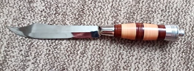 Cuchillo de cocina soviético vintage años 70 cuchillo figurado hecho a mano ITK arte penitenciario. Foto 1 de 4