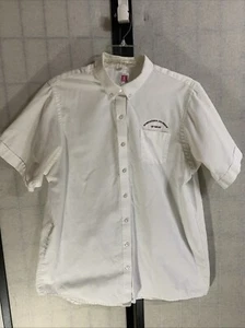 ILT- Girl's Button White Shirt Short Sleeve, Adult Large - Picture 1 of 8