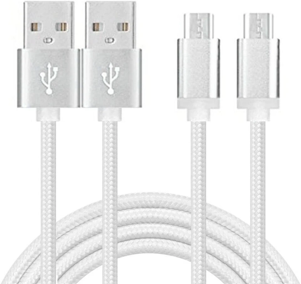 2X Micro USB Data Cable Cord Charger for Amazon Kindle Fire 2 HD 7 Tablet White - Image 1 of 4