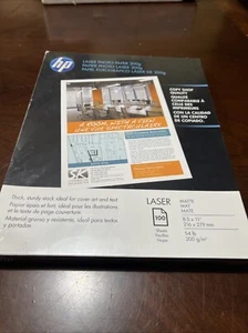 Papel fotográfico láser HP Q6549A mate 8,5” x 11” 54 lb 100 hojas 200 g - nuevo sellado - Imagen 1 de 4