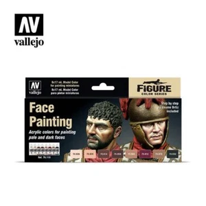 Vallejo 70119 Face Painting Set Pale & Dark Faces Set of 8 Paints - Picture 1 of 1