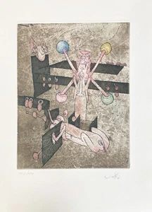 Roberto Matta "Plate 1 From Sur Matta" Hand Signed Etching with Aquatint 1970 - Picture 1 of 1