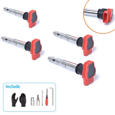 For Audi A4 A5 R8 VW Golf GTI 2.0T FSI 06E905115E 4Pcs/Set Ignition Coil Pack - Image 1 of 4
