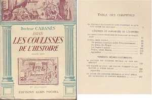 C1 CABANES Medecine DANS LES COULISSES DE L HISTOIRE 2e Serie Illustre - Picture 1 of 1