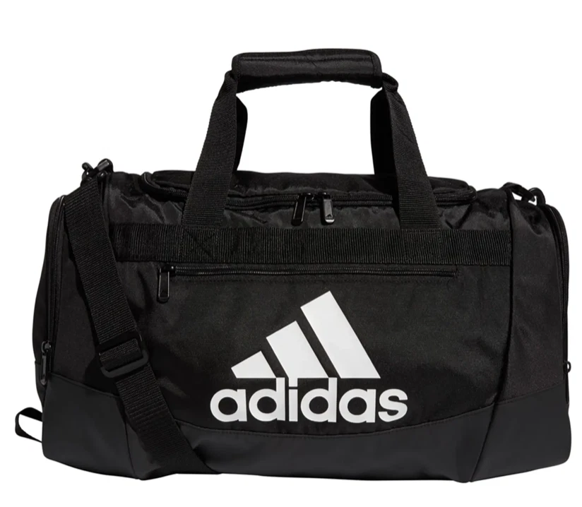 Adidas Defender IV Small Duffell Sports Bag Black/White Logo