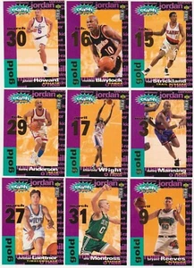 9 Different 1995-96 Collector's Choice Crash The Game GOLD Insert Cards - Picture 1 of 2