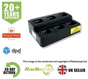 CHARGEUR SIX BAIES COMPATIBLE AVEC RADIO BIDIRECTIONNELLE HYTERA PD405 PD415 PD485 - Photo 1/6
