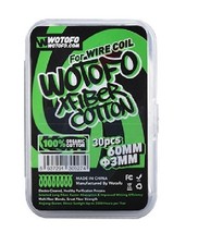 Cotone organico Wotofo pretagliato Xfiber con inserimento rapido 3mm 30 Pezzi