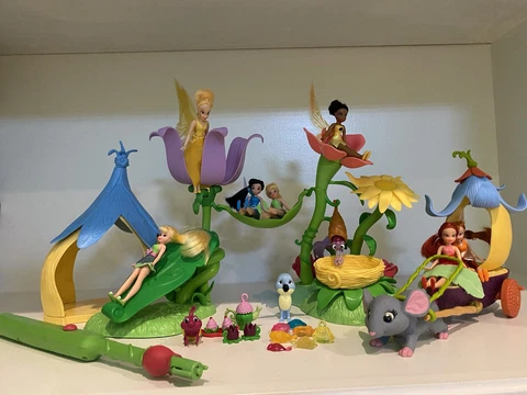 Playmates Disney Fairies Tinker Bell and Friends Take Flight + Dolls, Mouse Cart Cover