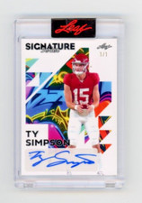 1/1 TY Simpson 2023 Leaf Signature Series Rookie Auto SP Card #BA-TS2 RC Auto /1