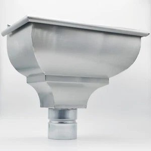 Boite a eau ZINC moulurée descente EP ø 80 ou 100 mm collecteur eaux pluviales - Afbeelding 1 van 21