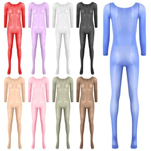 Women Romper Crotchless Bodysuit Turtleneck Jumpsuit Full Sheer Nightwear Sexy - Picture 1 of 106